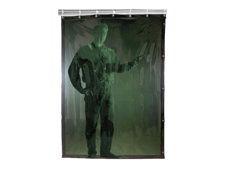 Závěs svařovací 1400 x 1800 zelená,transparentní
